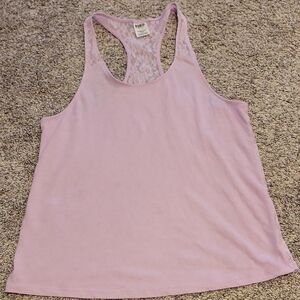 PINK Victoria's Secret Light Pink. Racerback Lace Tank Top